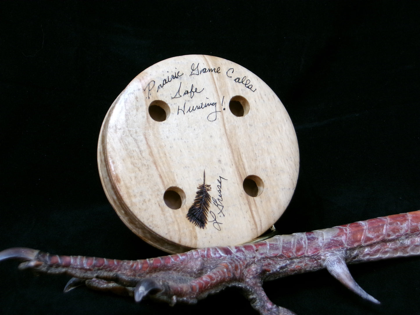 3.5" High Figure Maple Ceramic/Glass Friction Call