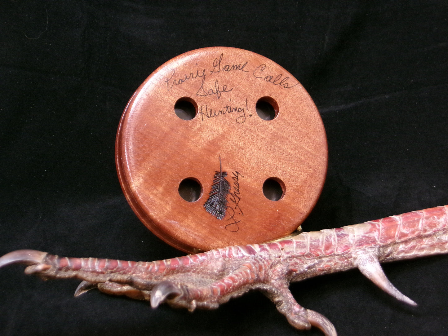 3.25" Curly European Pear Wood Alum/Glass Friction Call