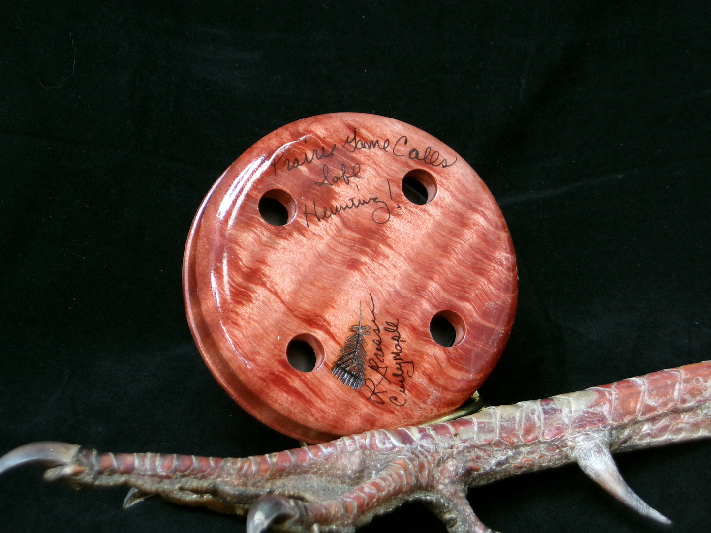 3.25" Curly Maple Slate/Glass Friction Call