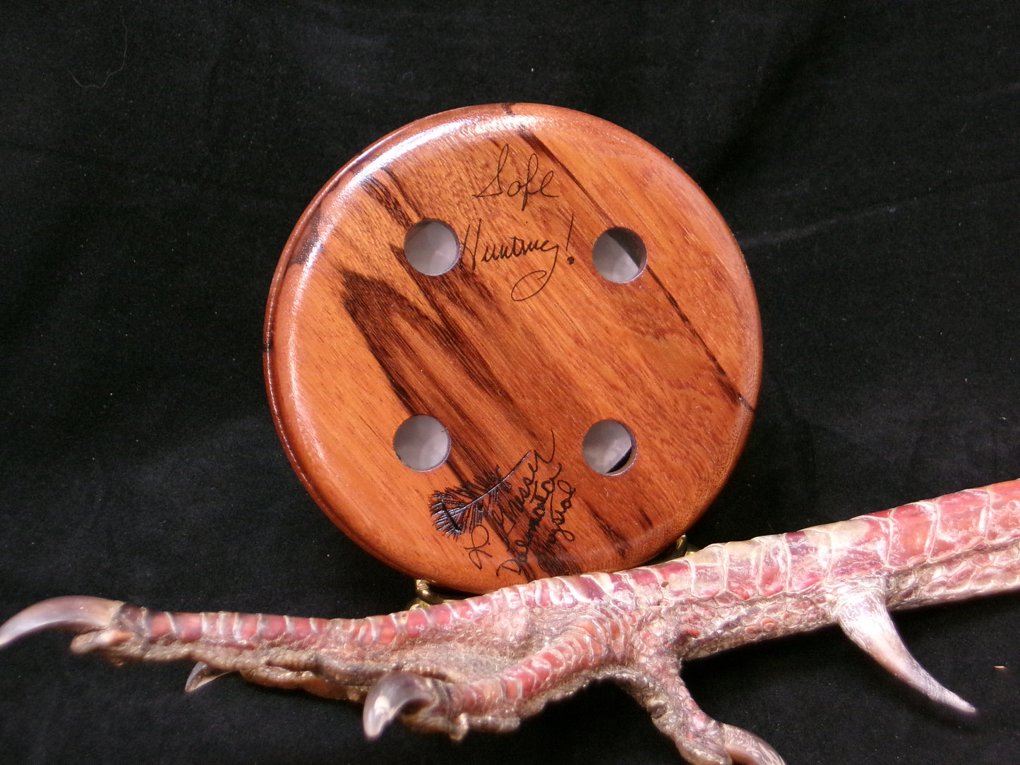 3.25" Dalmata Wood Crystal/Glass Friction Call