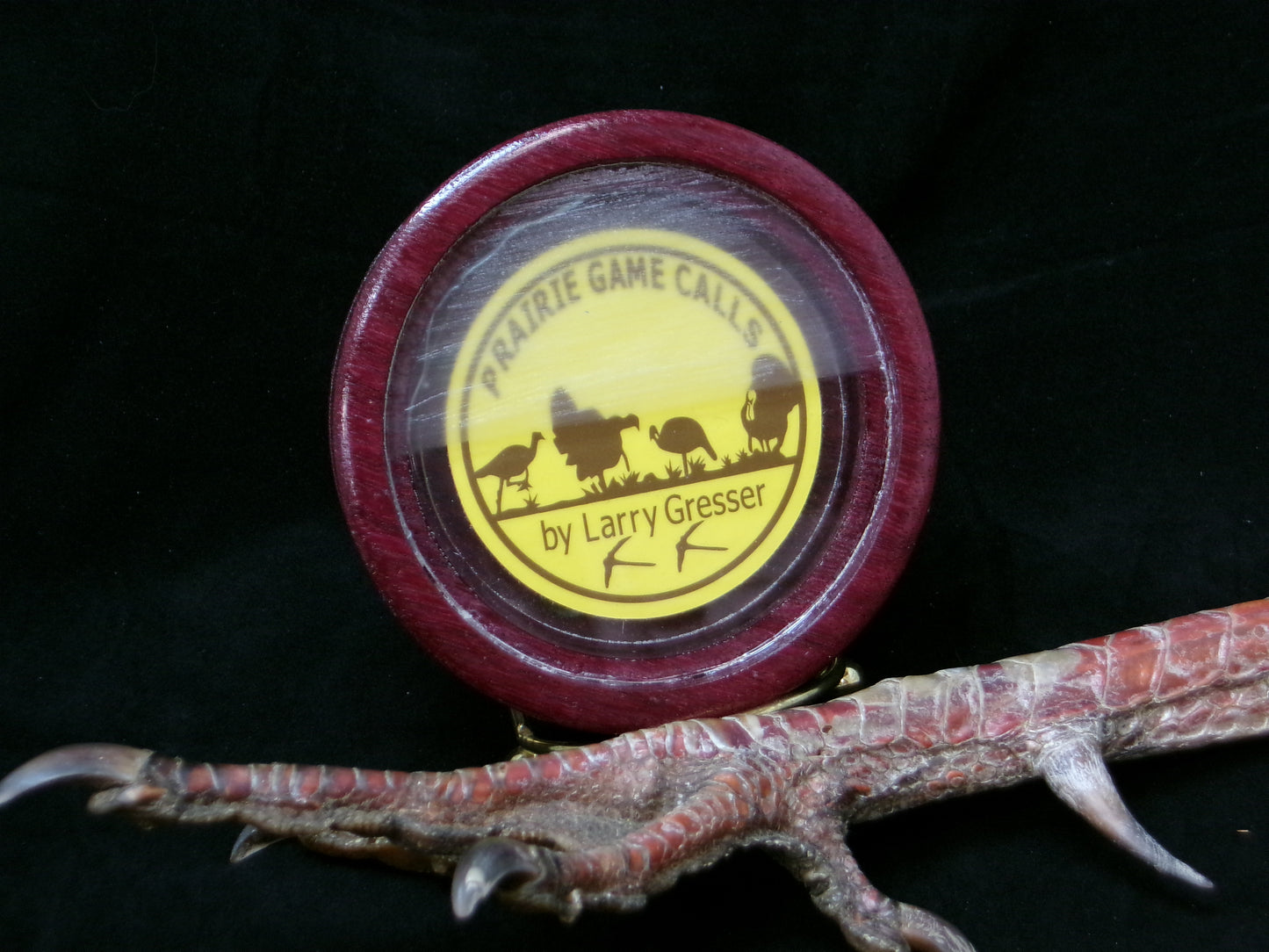 3.25" Purpleheart Wood Crystal/Glass Friction Call