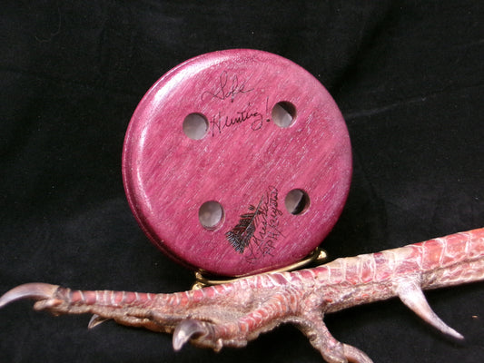 3.25" Purpleheart Wood Crystal/Glass Friction Call