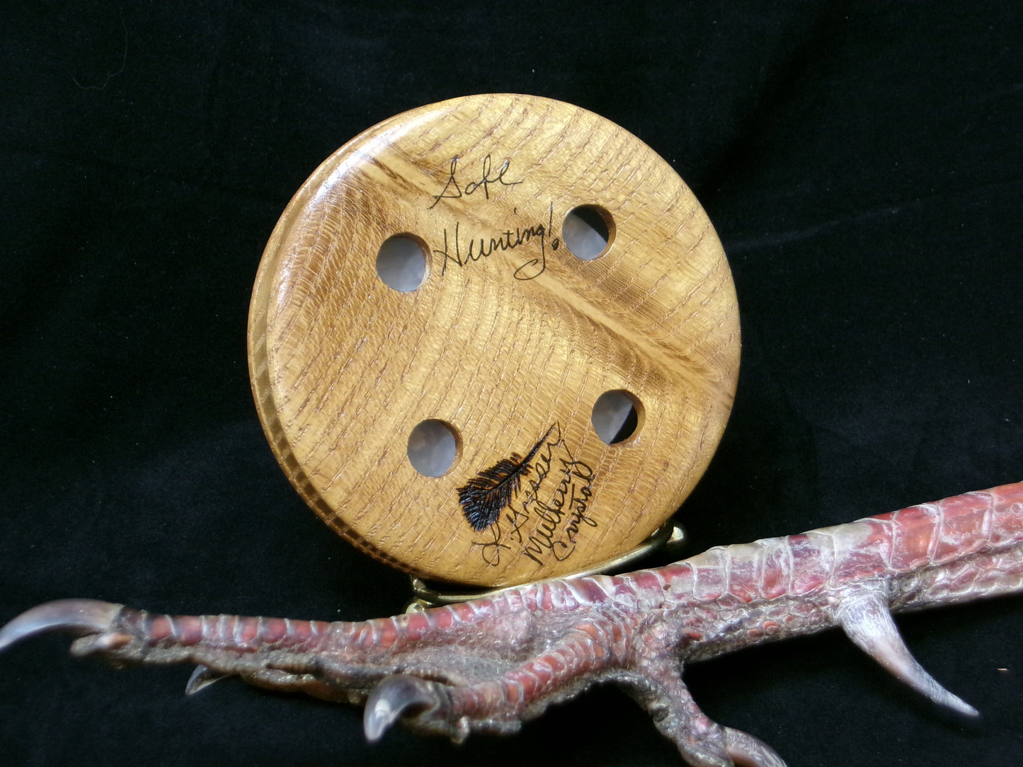 3.25" Mulberry Wood Crystal/Glass Friction Call