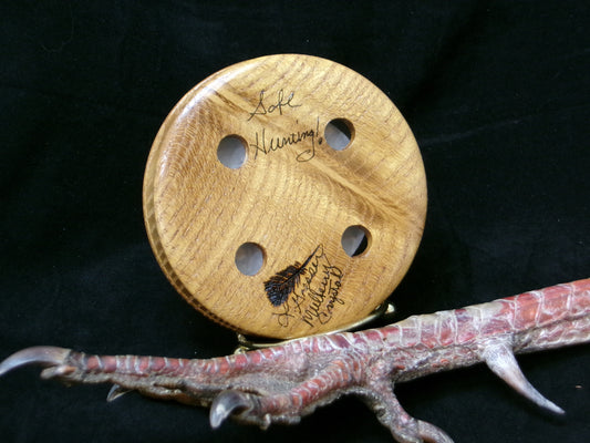 3.25" Mulberry Wood Crystal/Glass Friction Call