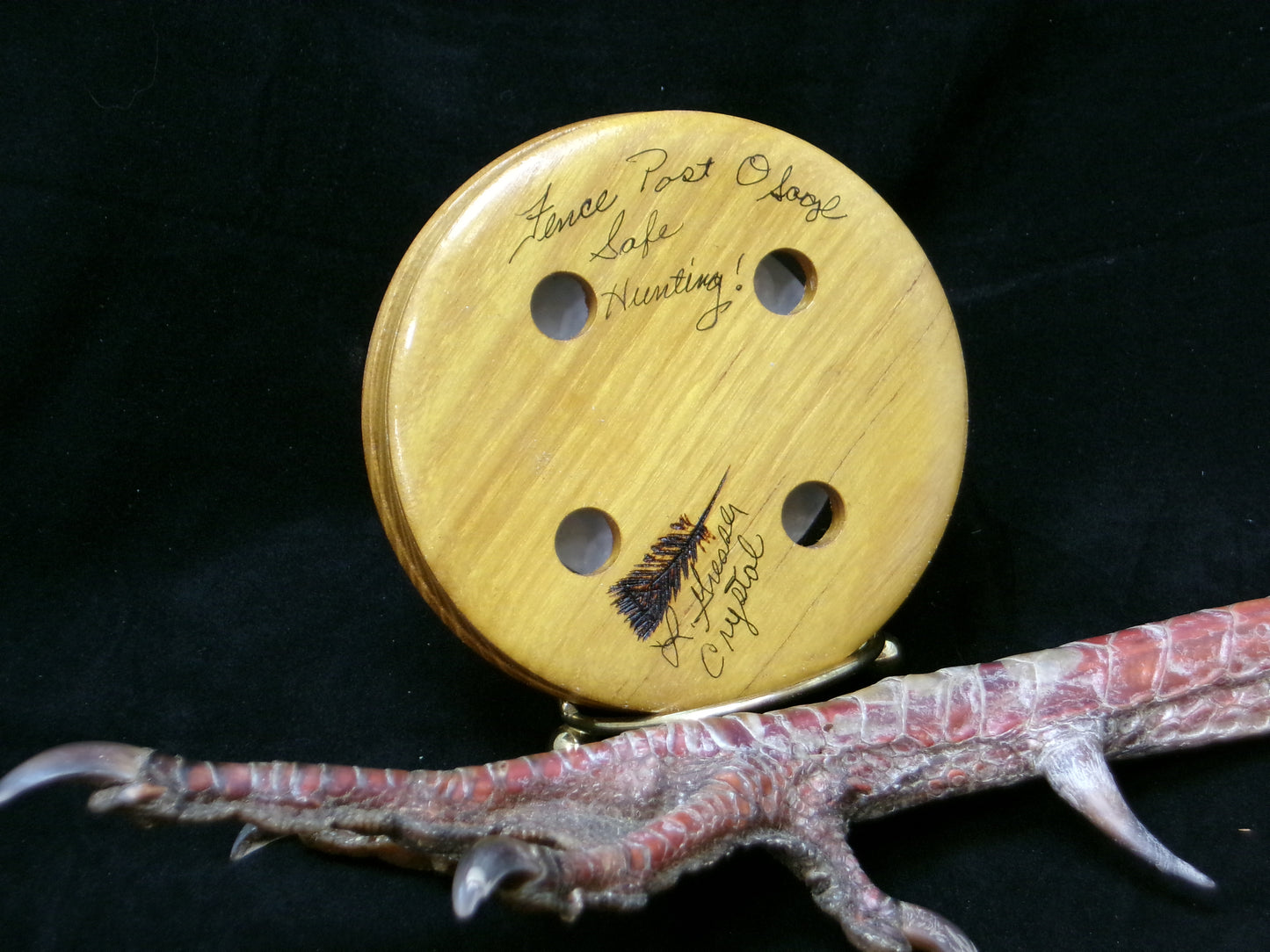 3.25" Osage Orange Crystal/Glass Friction Call