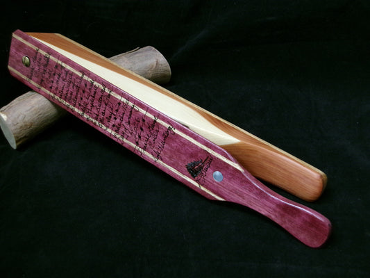 Eastern Red Cedar and Purpleheart Long Box Paddle Call