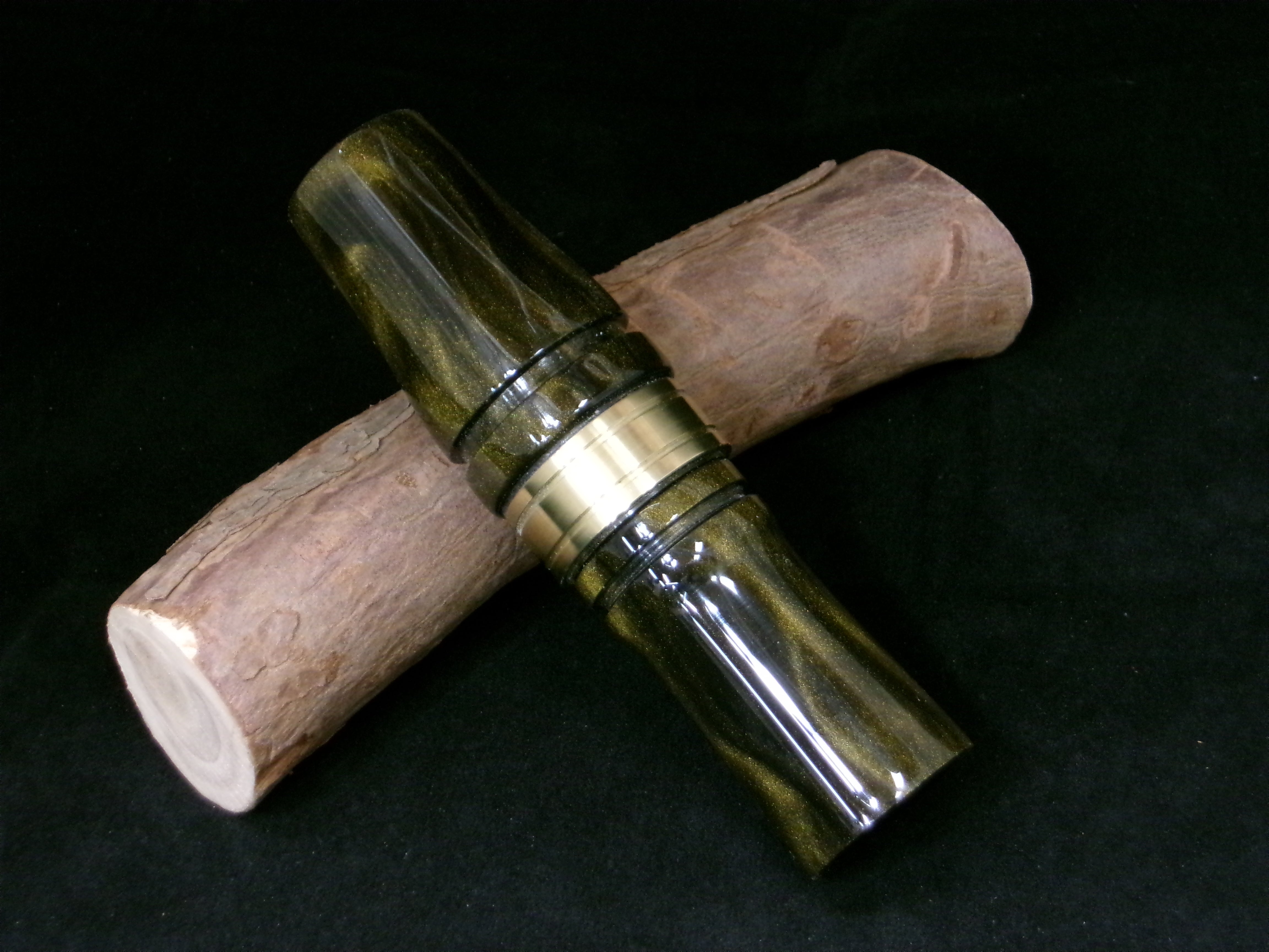 Black & Gold Pearl Acrylic Short Reed Canada Goose Call – Prairie Game ...