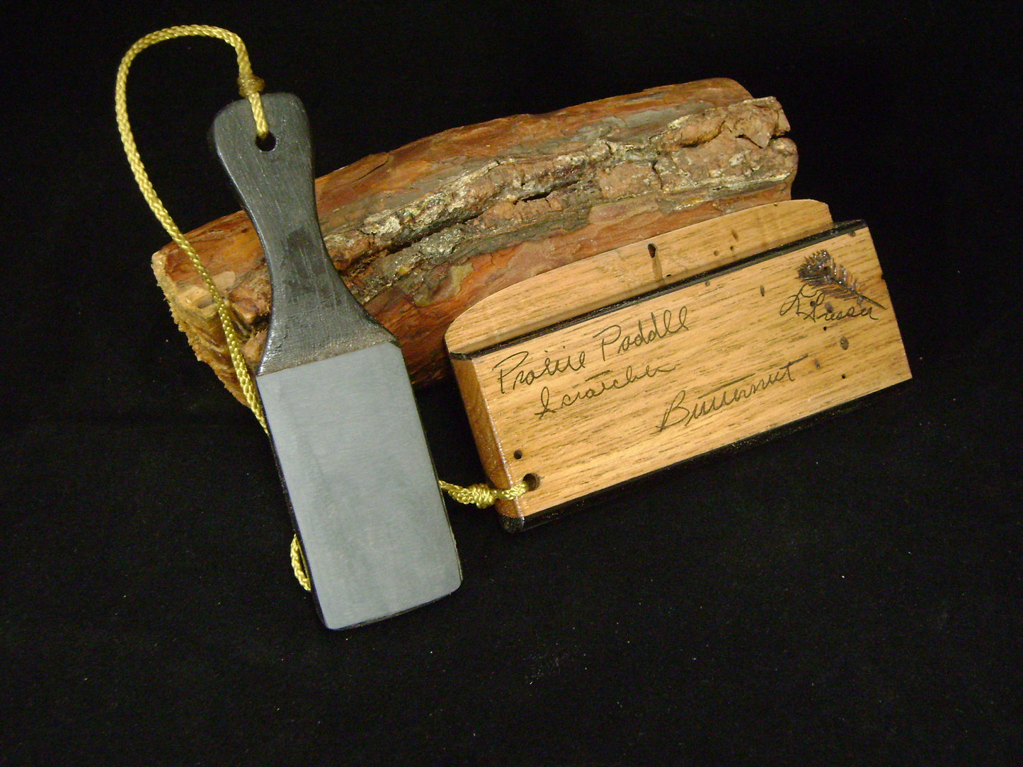 Wormy Butternut Box with Ebony/Slate Paddle Scratch Box Call