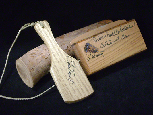 Butternut with American Chestnut Paddle Scratch Box Call