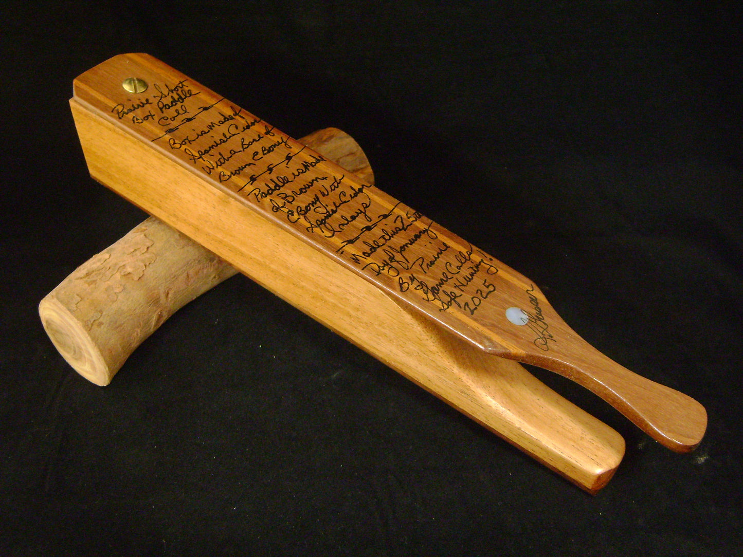 Spanish Cedar and Brown Ebony Short Box Paddle Call