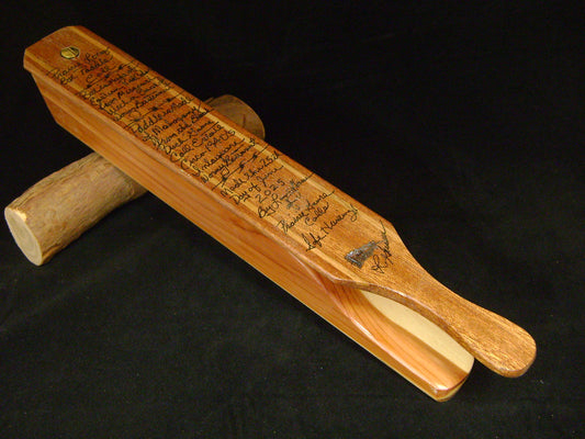Eastern Red Cedar and Mahogany Long Box Paddle Call