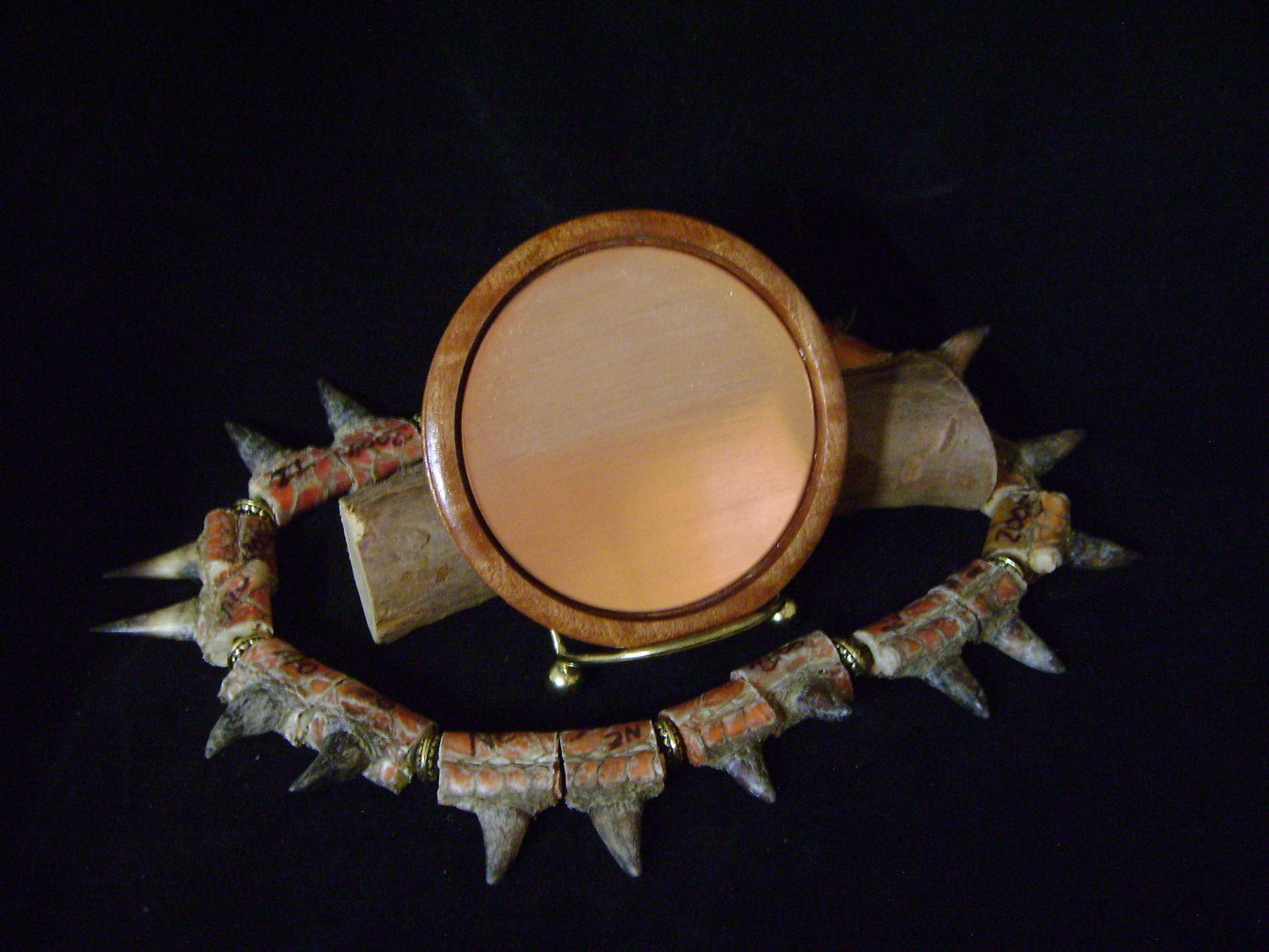 3.25" Mopani Wood Copper/Glass