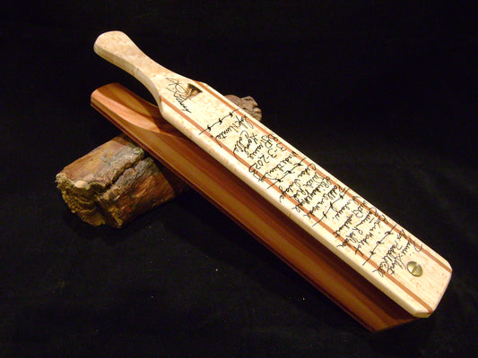 Red Cedar and Birdseye Maple Short Box Paddle Call