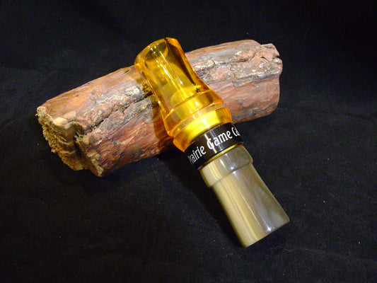 Transparent Amber Acrylic Short Reed Goose Call